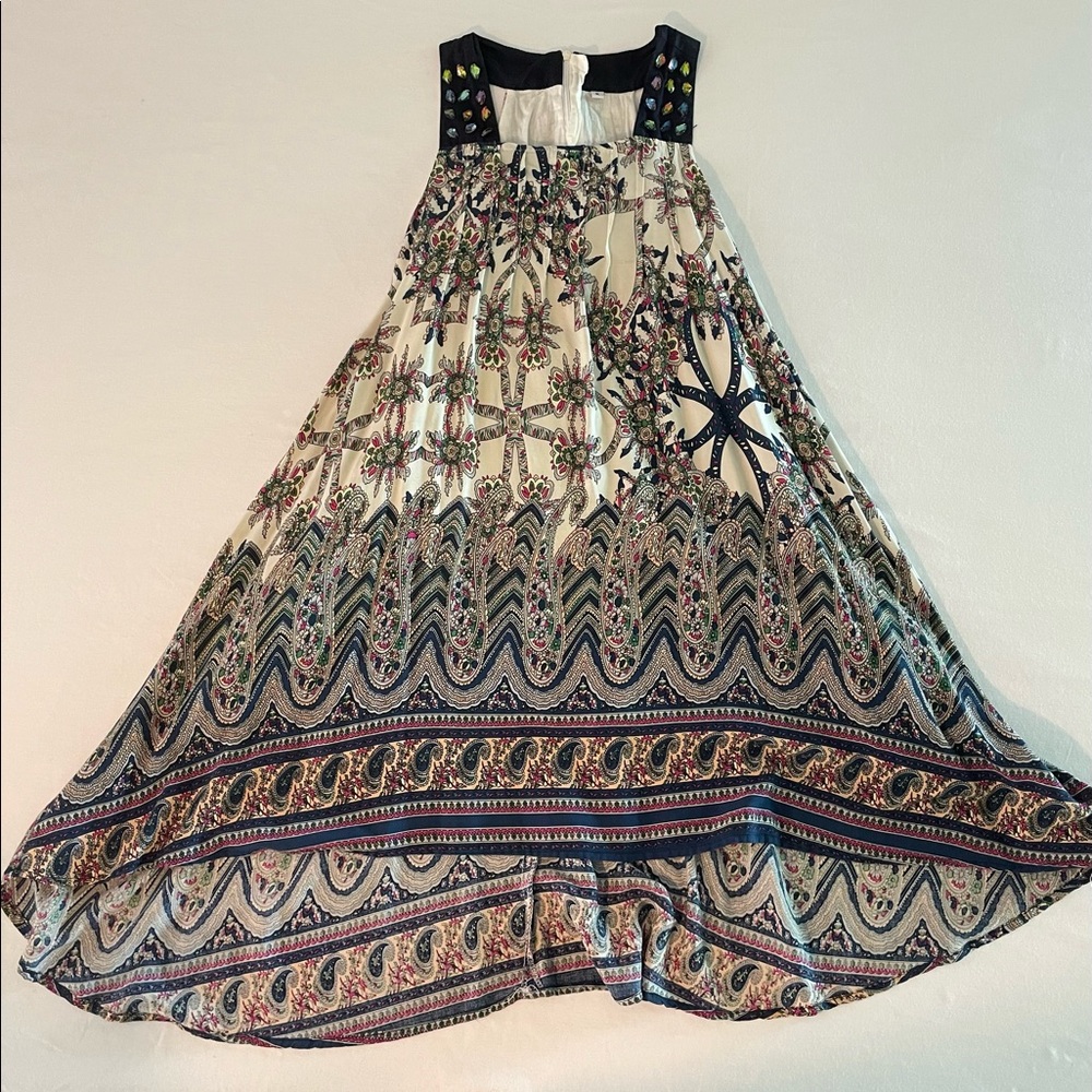 MULTICOLOR FANTASY PATTERN DRESS WITH RHINE STONES!!